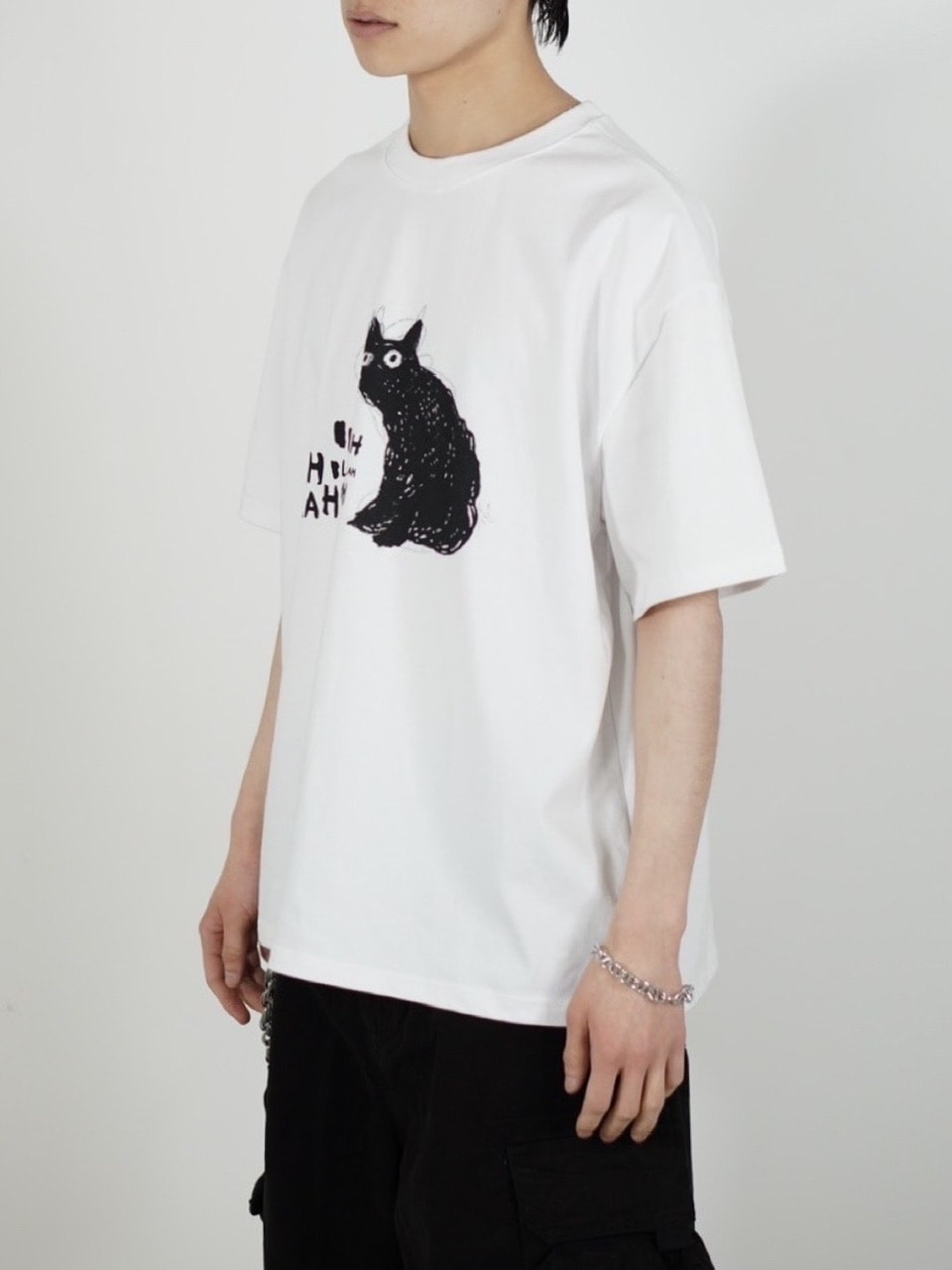 大阪店WEB限定【Chikashitsu +】heavy weight cat t-shirt (2color