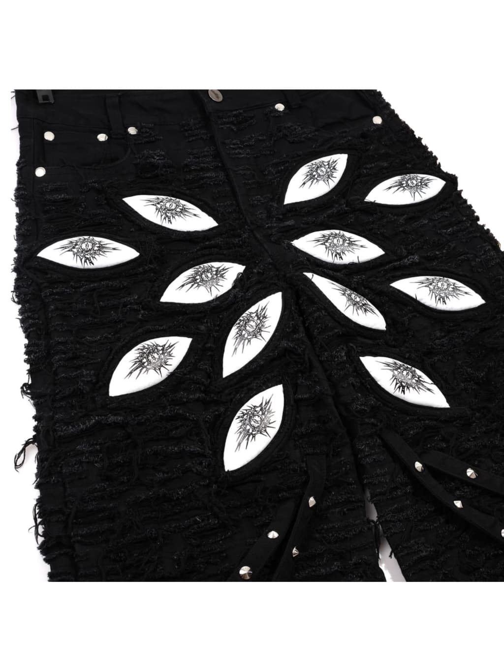 UNIZ】White Eyes Pants / 【ユニズ】ホワイトアイズダメージワイド