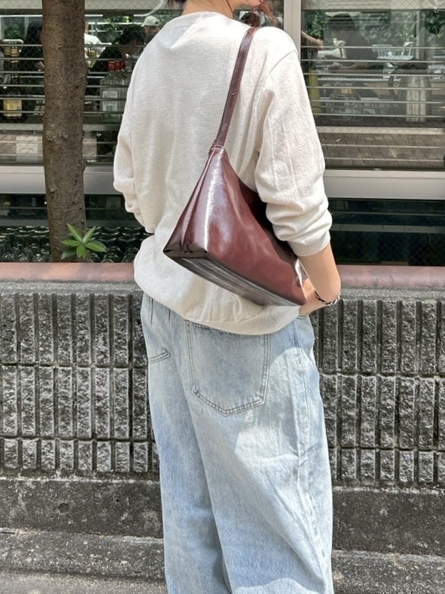 東京店WEB限定【Chikashitsu +】cropped linen knit cardigan