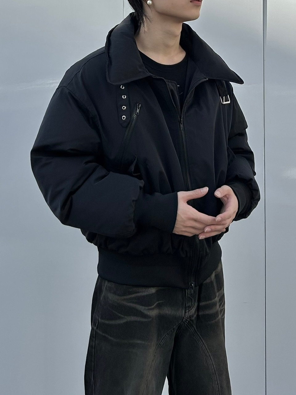 大阪店WEB限定【Chikashitsu +】stand neck padding jacket (2color