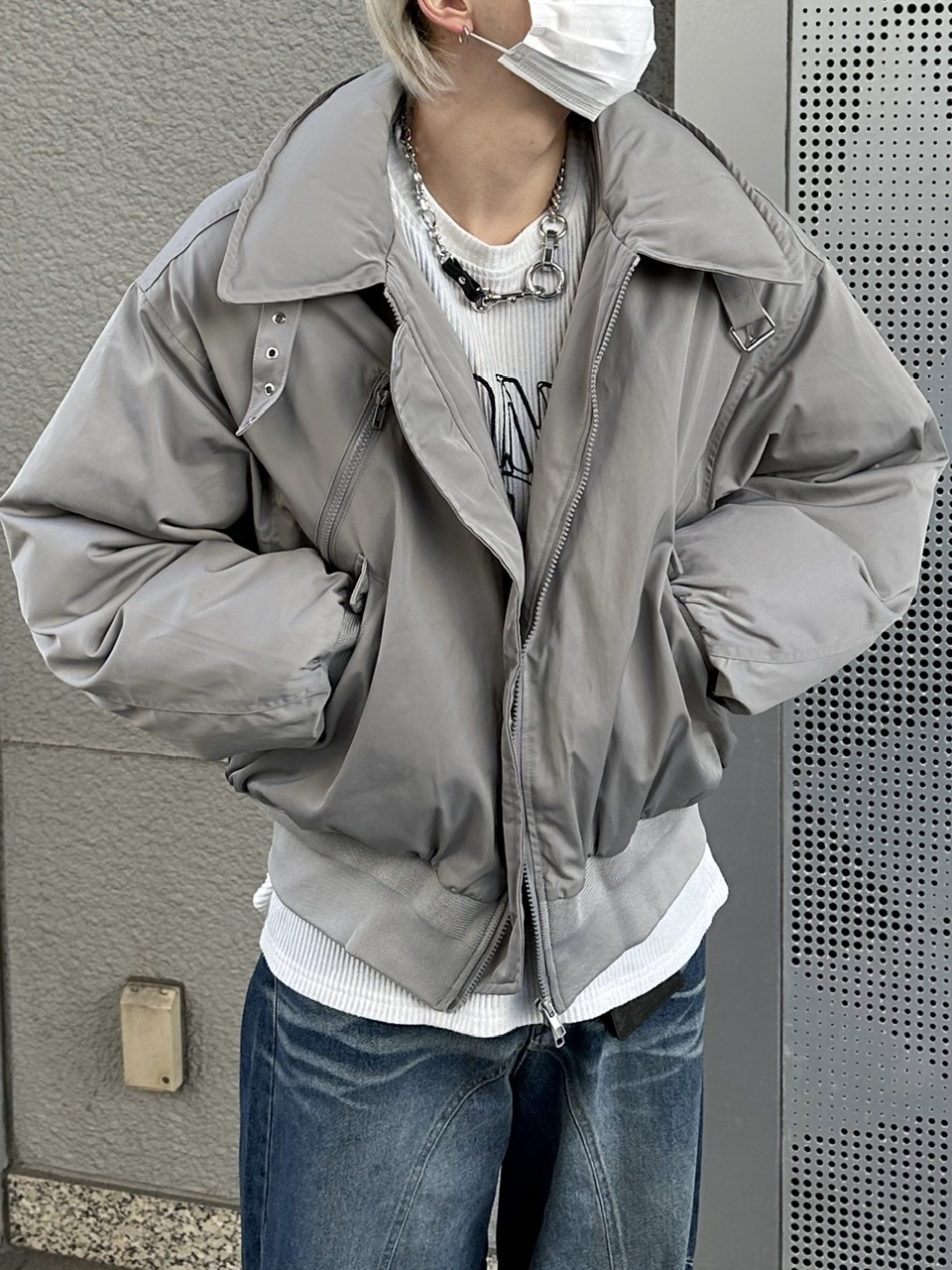 大阪店WEB限定【Chikashitsu +】stand neck padding jacket (2color