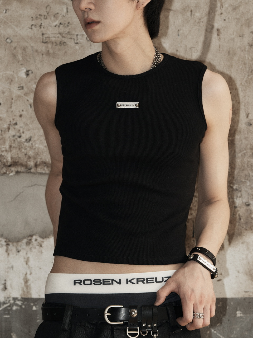 Rosen Kreuz】TIGHT FIT TANK TOP (3color) | OUR BRAND,Rosen Kreuz