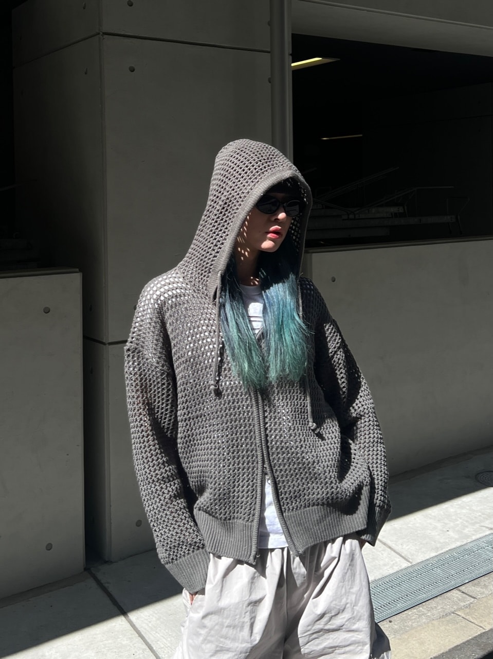 受注制【Chikashitsu +】mesh zip hoodie (5color) / 【チカシツプラス