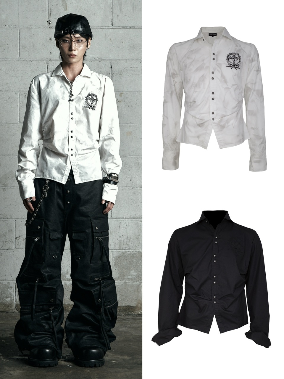 Rosen Kreuz】BACK CROSS CROPPED SHIRT | OUR BRAND,Rosen Kreuz