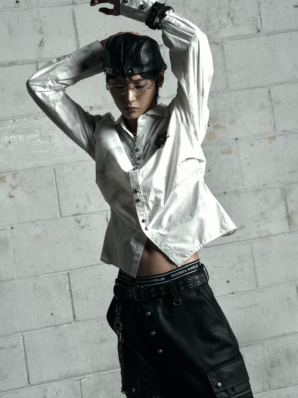 Rosen Kreuz】BACK CROSS CROPPED SHIRT | OUR BRAND,Rosen Kreuz