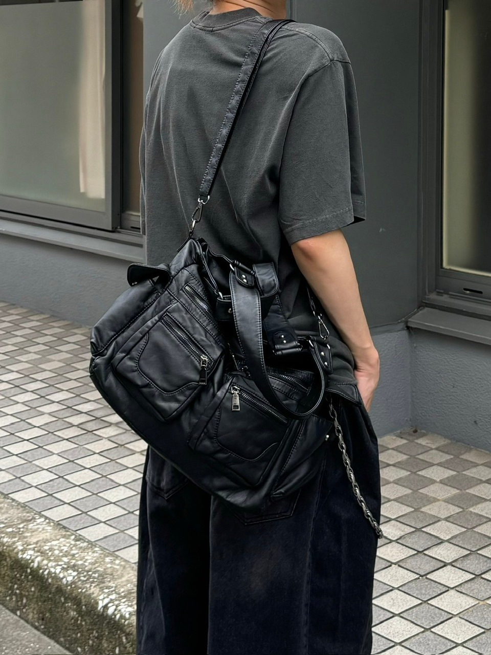 大阪店WEB限定【Chikashitsu +】leather pocket shoulder bag 3 | OUR