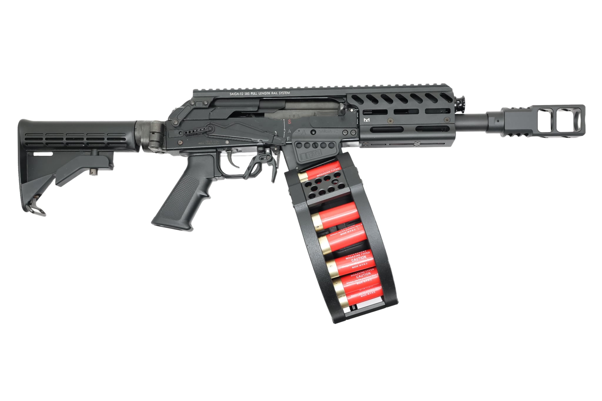 ITP Airsoft マルイ/サイガ12SBS CNCアルミ フルレングス M-LOKハンド