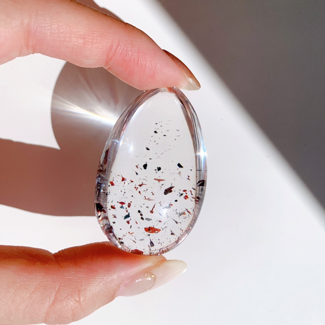 ファイアークォーツ（レピドクロサイト イン クォーツ）ポリッシュ