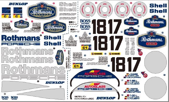 AMS 1/10ロスマンズポルシェ用パーツステッカー | AMS