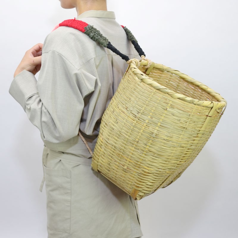 竹製 背負い籠 しょいかご 丸小 背負いかご リュック 竹