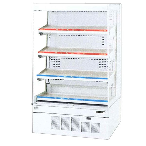 サンデン 多段オープン冷蔵・温蔵ショーケース 幅890×奥行600×高さ1485