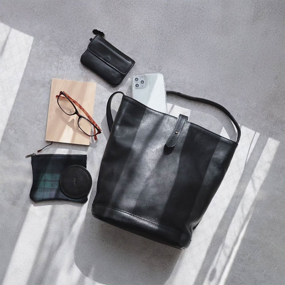 長財布が入る バケツバッグ