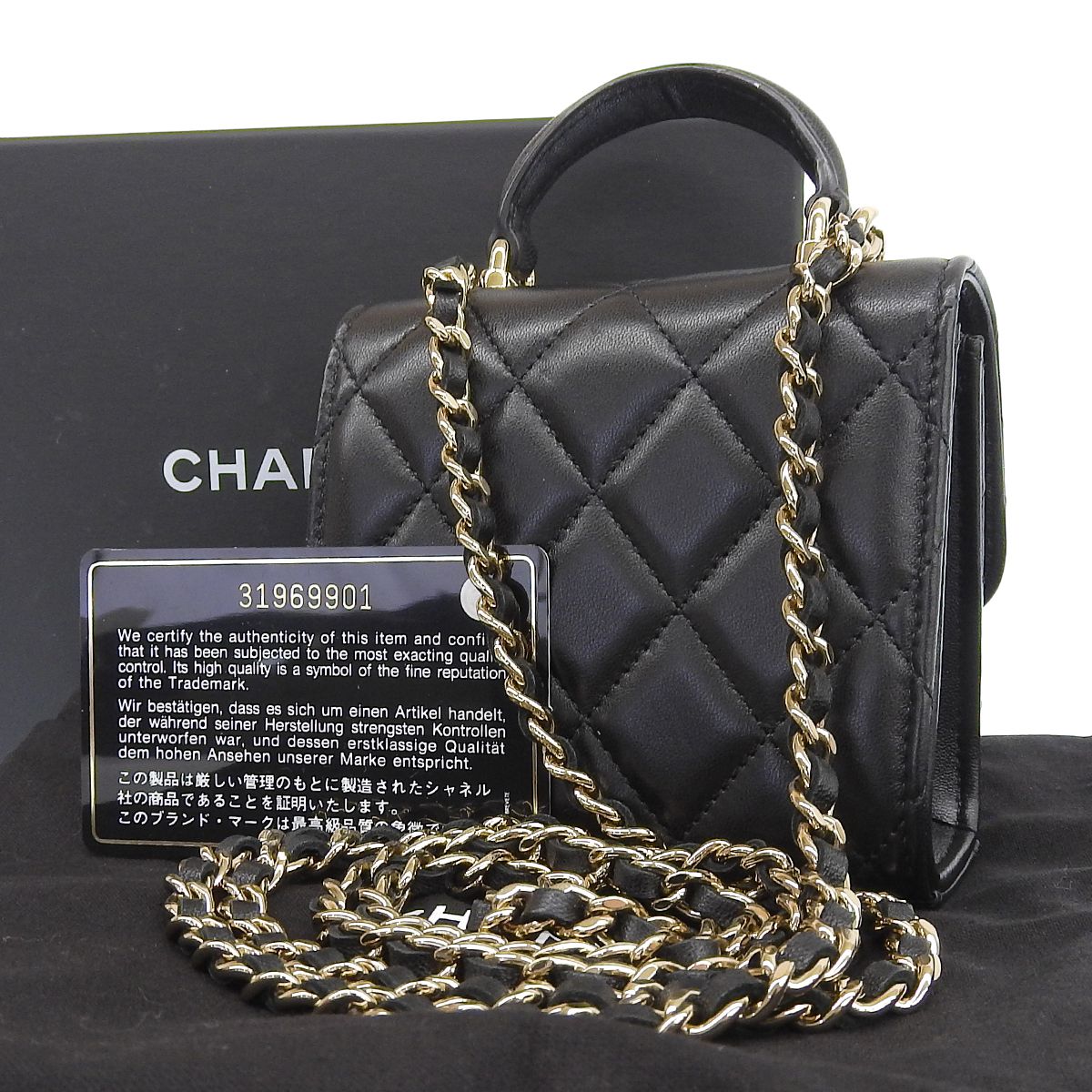 シャネル CHANEL ココマーク トップハンドル ミニショルダーバッグ