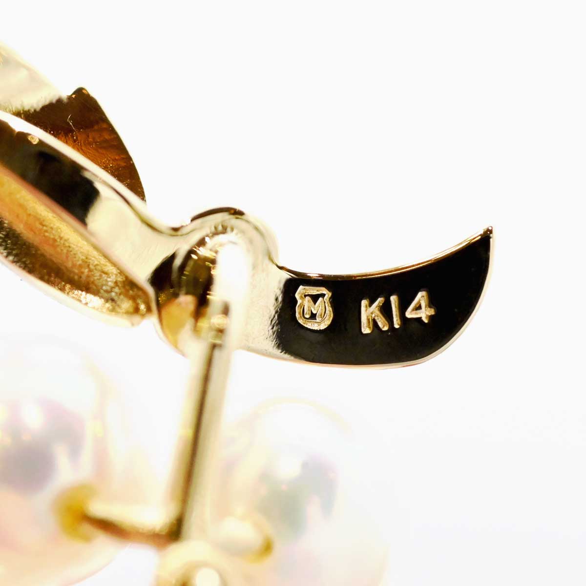 ミキモト MIKIMOTO K14YG イエローゴールド メッキ パール ピン