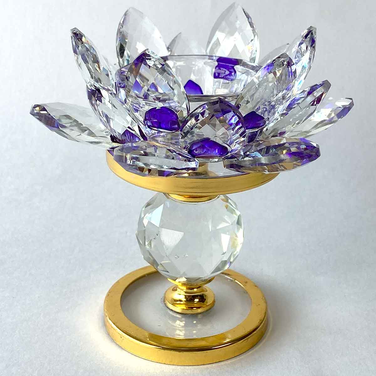 蓮の花 クリスタルガラス置物｜風水開運・浄化・サンキャッチャー