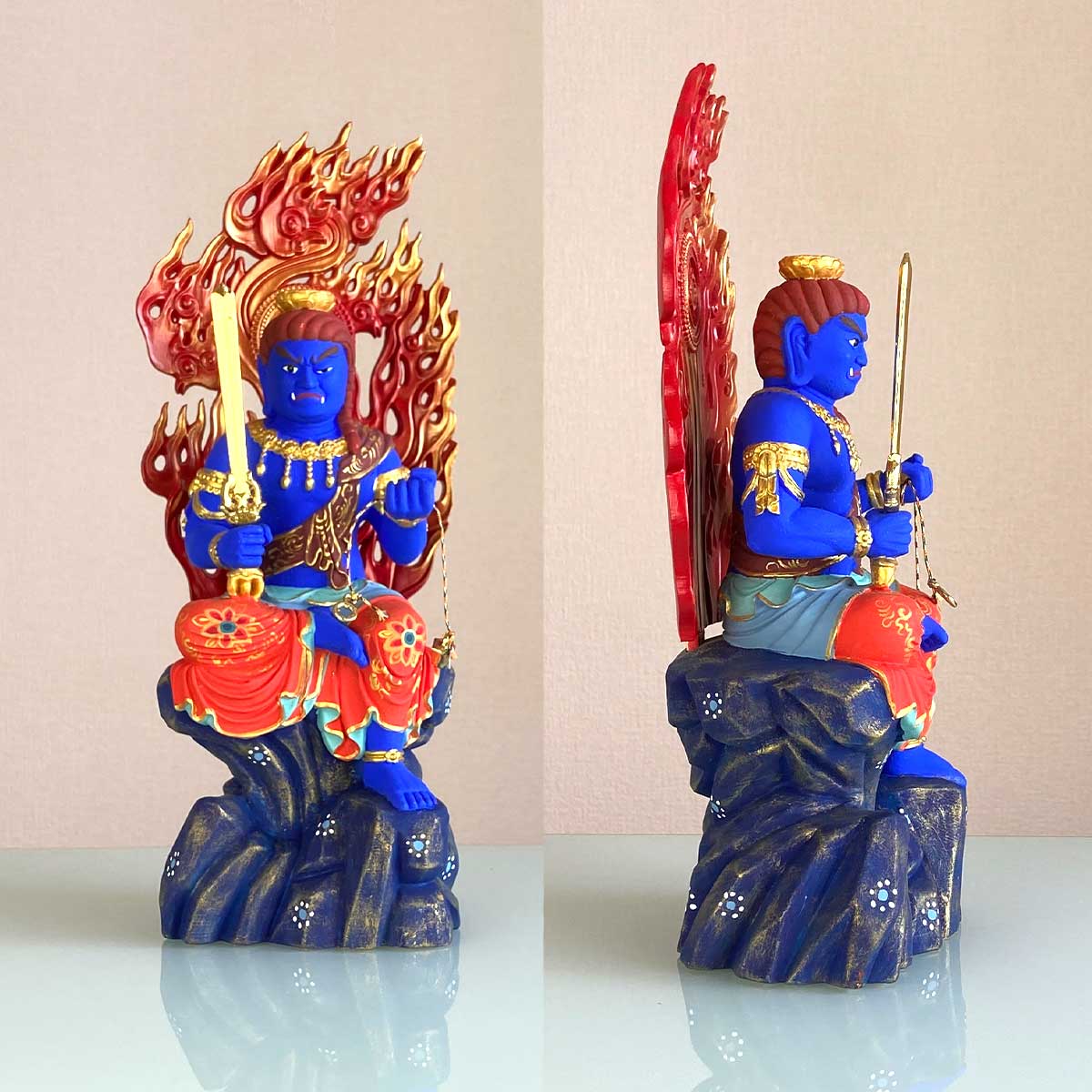 不動明王 仏像 極彩色｜魔除け・災難除け・心の迷いを断ち切る守護仏