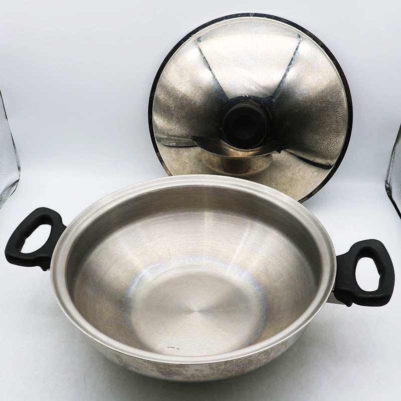 IH対応 Amway 2024年製 アムウェイ 天ぷら ウォック 鍋 網なし@