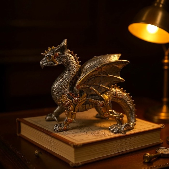 メカニカルドラゴン メカニック 鎧 オブジェ 装飾品 インテリア雑貨