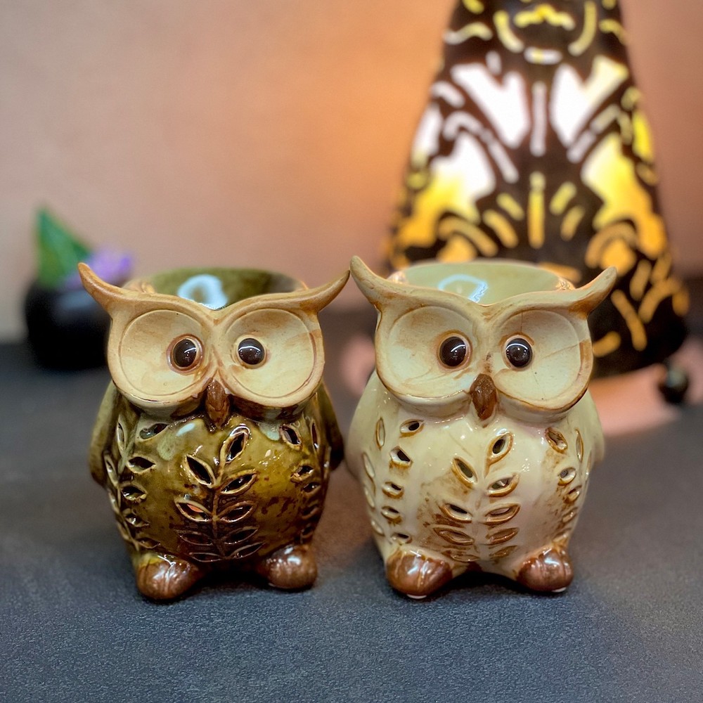 アロマポッド 縁起物 フクロウ ミミズク E18042-18043 高さ12.5cm