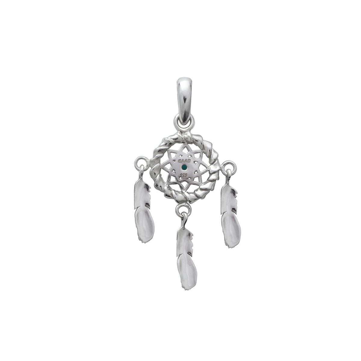 ドリームキャッチャー シルバー925 天然石ターコイズ ペンダントトップ