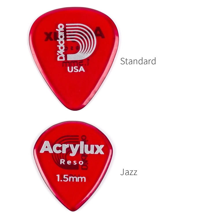 D'Addario アクリル製ピック 1.5mm 【3枚セット】 Acrylux Reso Pick