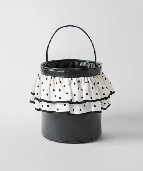 ピクニック（白フリル×黒ドット） | bag,picnic | setsuko sagittaire