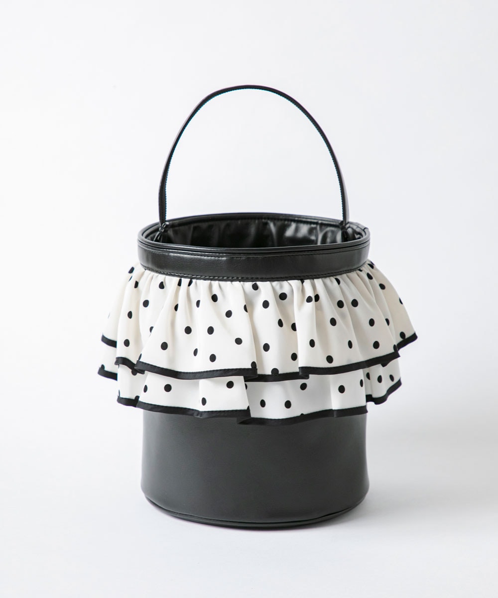 ピクニック（白フリル×黒ドット） | bag,picnic | setsuko sagittaire