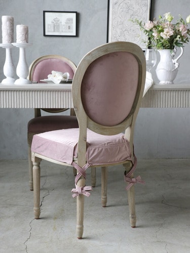 SGDダイニングチェアオーバルバック用シートカバーナチュラルリネン