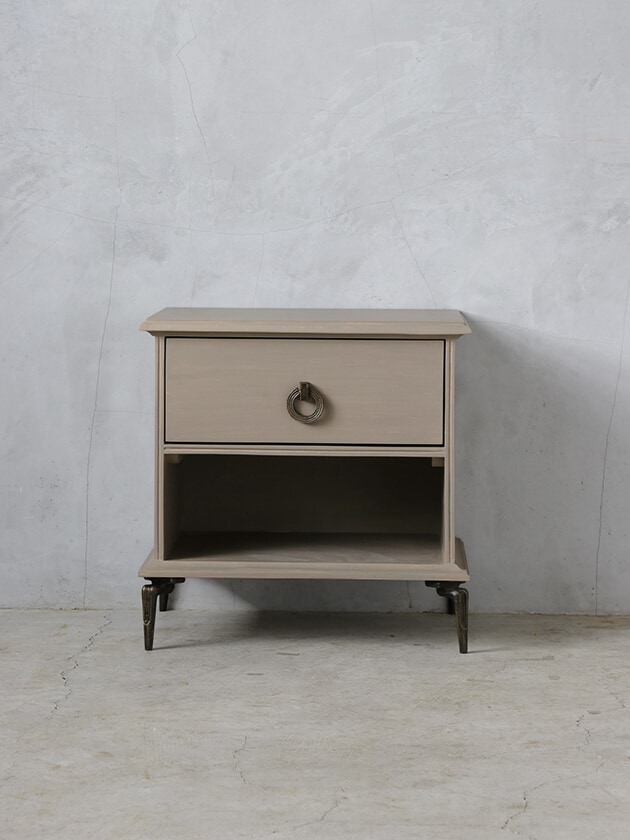 BLANC D'IVOIREサイドテーブルGABRIELLEグレージュ