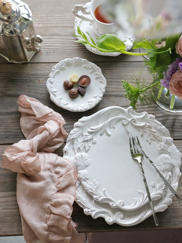 イタリア購入 グリーン テーブルクロスとランチョンマット セット