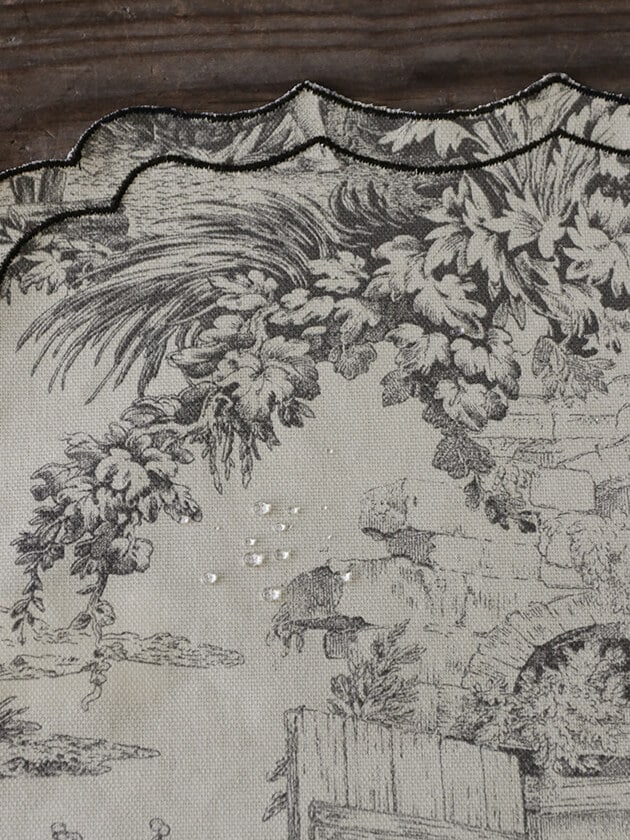 Borgo delle tovaglieプレースマットFIRENZEトワルドジュイ ブラック