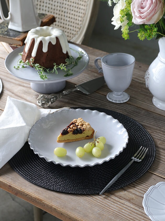 Almaプレースマットラウンドブラック サラグレースランチョンマット