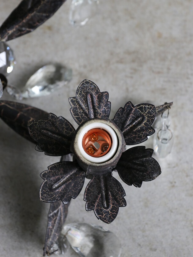 SGDシャンデリア3灯Stinaシャビーグレー - サラグレース