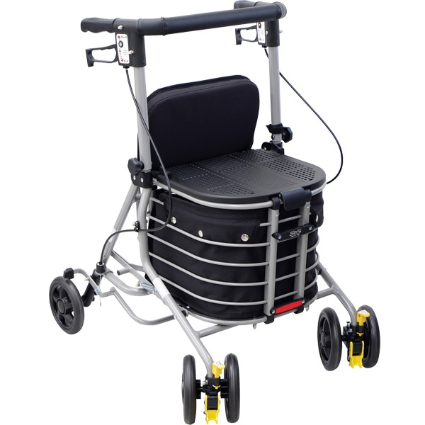 四輪歩行車 シンフォニー バスケットSP 317584【島製作所】 | シルバー