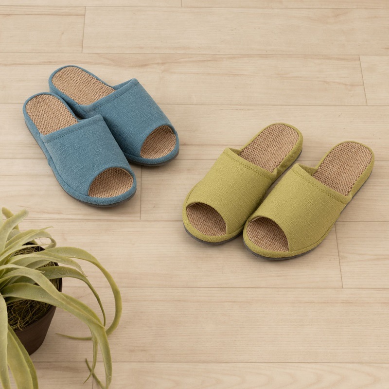 ☆【スリッパ】Lサイズ（約25～26cm） ブルー/グリーン SDS セレーヌス