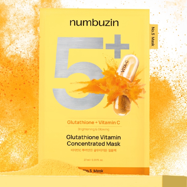 numbuzin] 5番 白玉グルタチオンC ふりかけ マスク 5枚入り/ナンバーズ