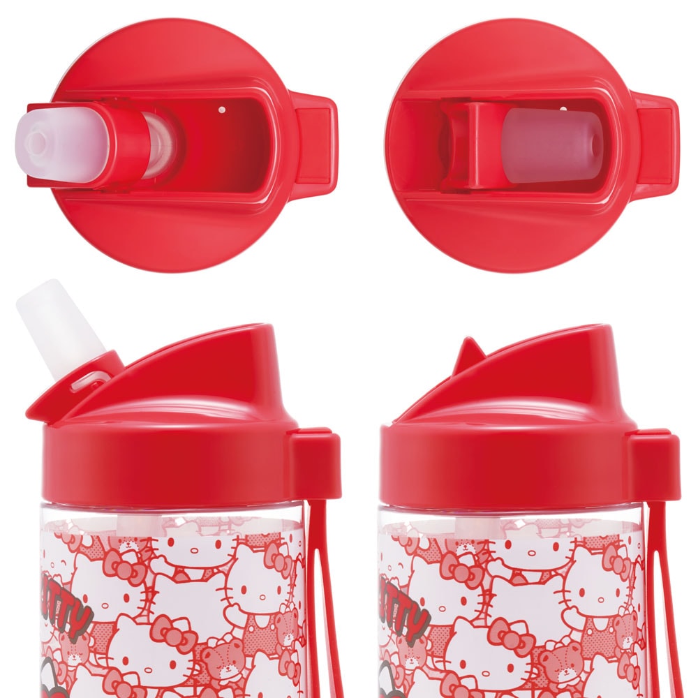 ストロー ボトル 水筒 500ml スパウト型 プラスチック クリア キッズ