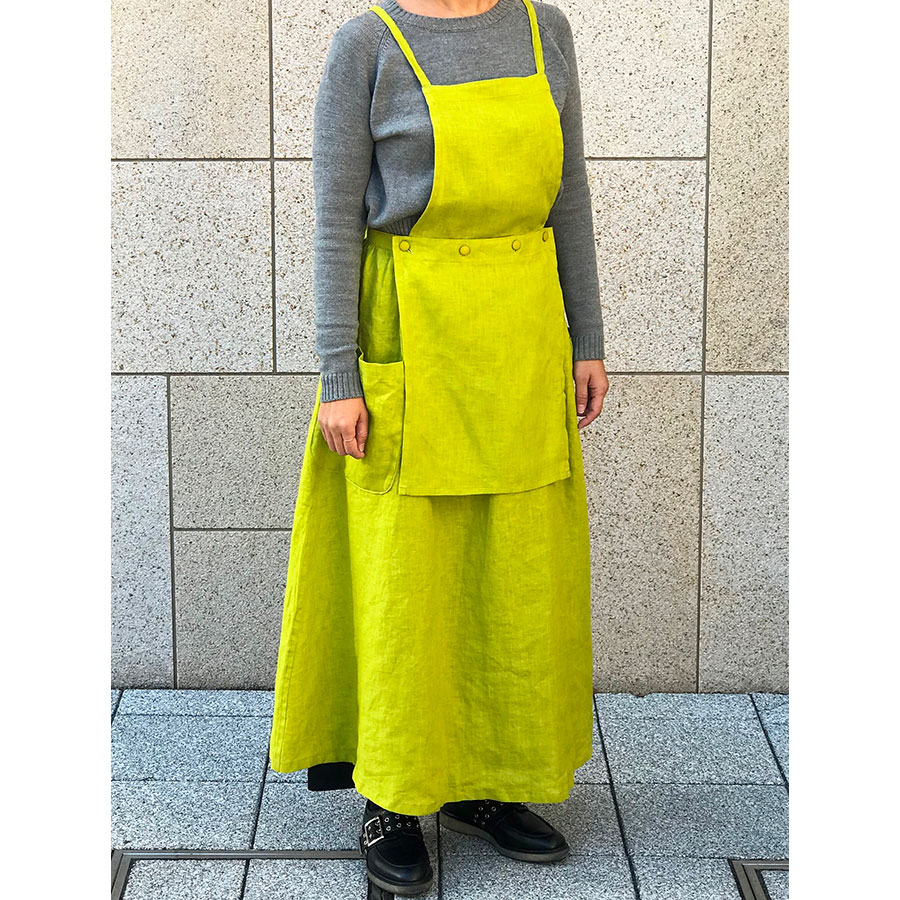 リネンのフレアジャンパースカート LINEN & BASIC | キッチン