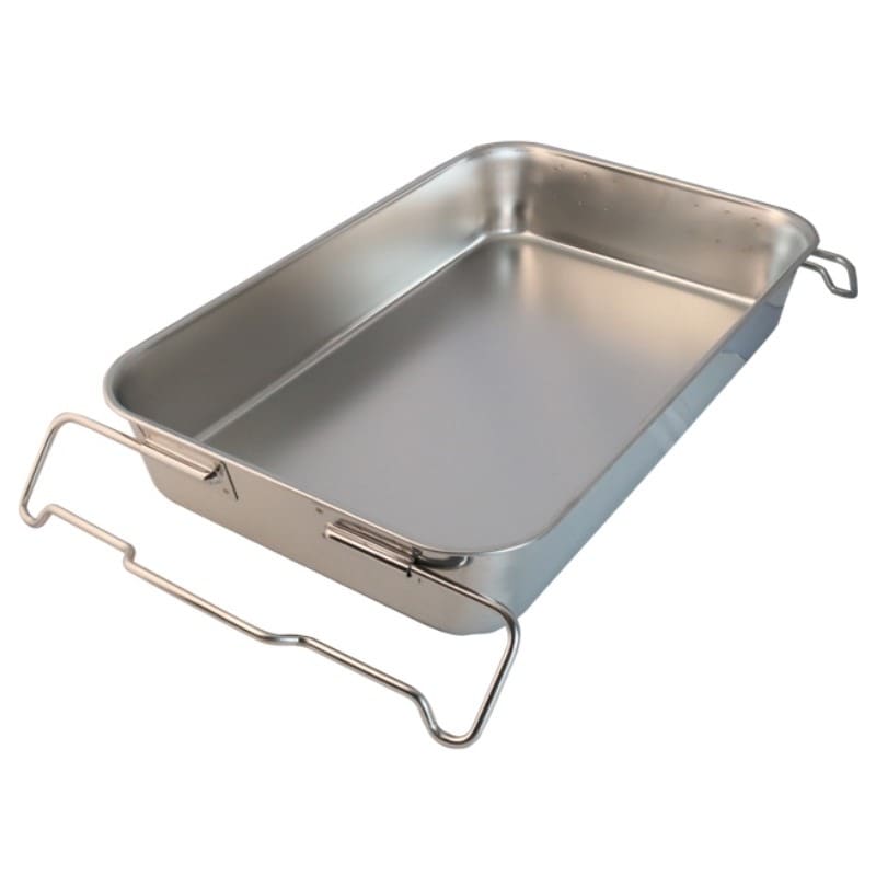 18-8 給食バット 運搬型 積み重ねハンドル 深さ100mm SK-6038-4