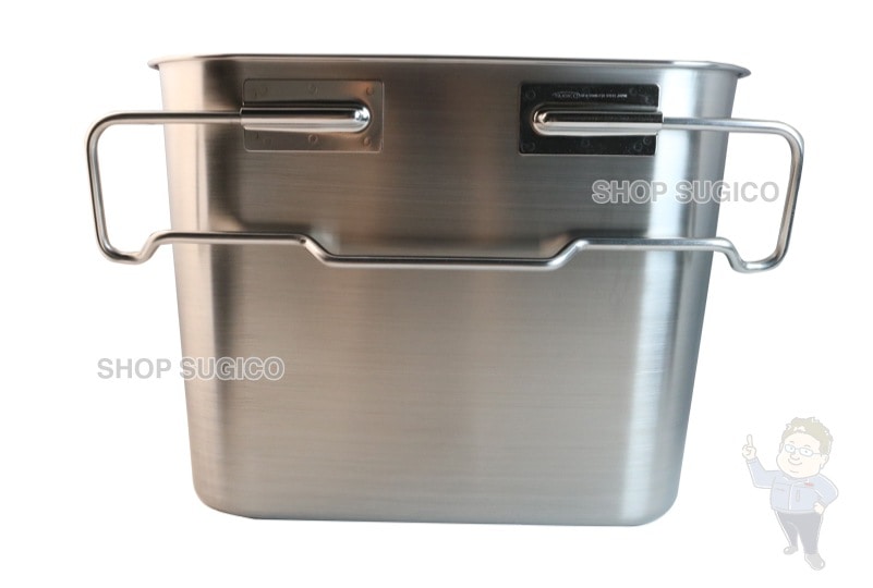 18-8 給食バット 運搬型 積み重ねハンドル 深さ300mm SH-6038-12