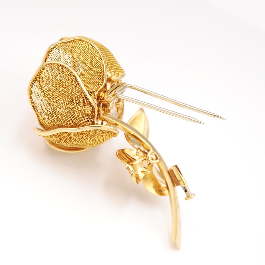 アンティークジュエリー アンティークブローチ ダイヤモンド ゴールド