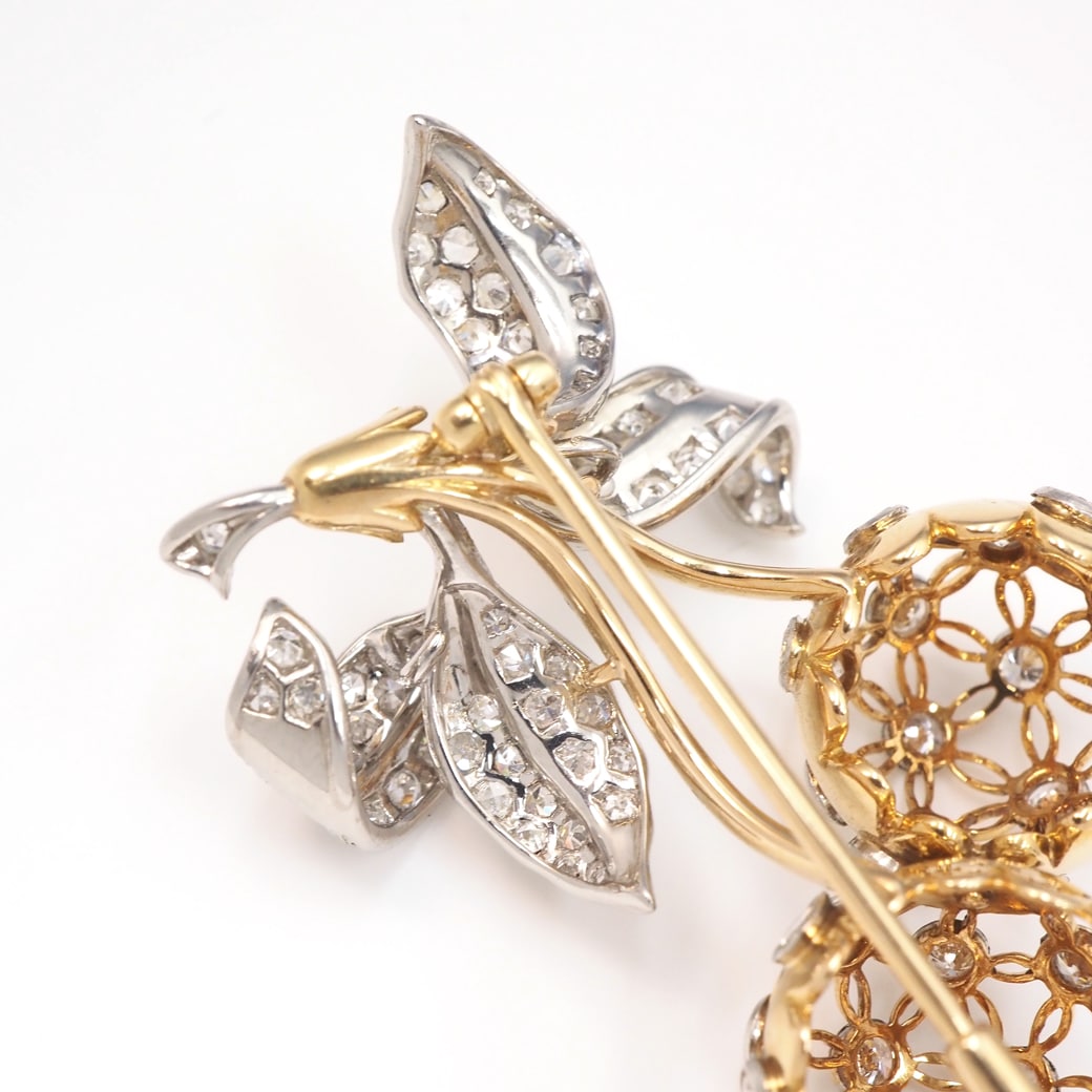 アンティークジュエリー アンティークブローチ ダイヤモンドチェリー