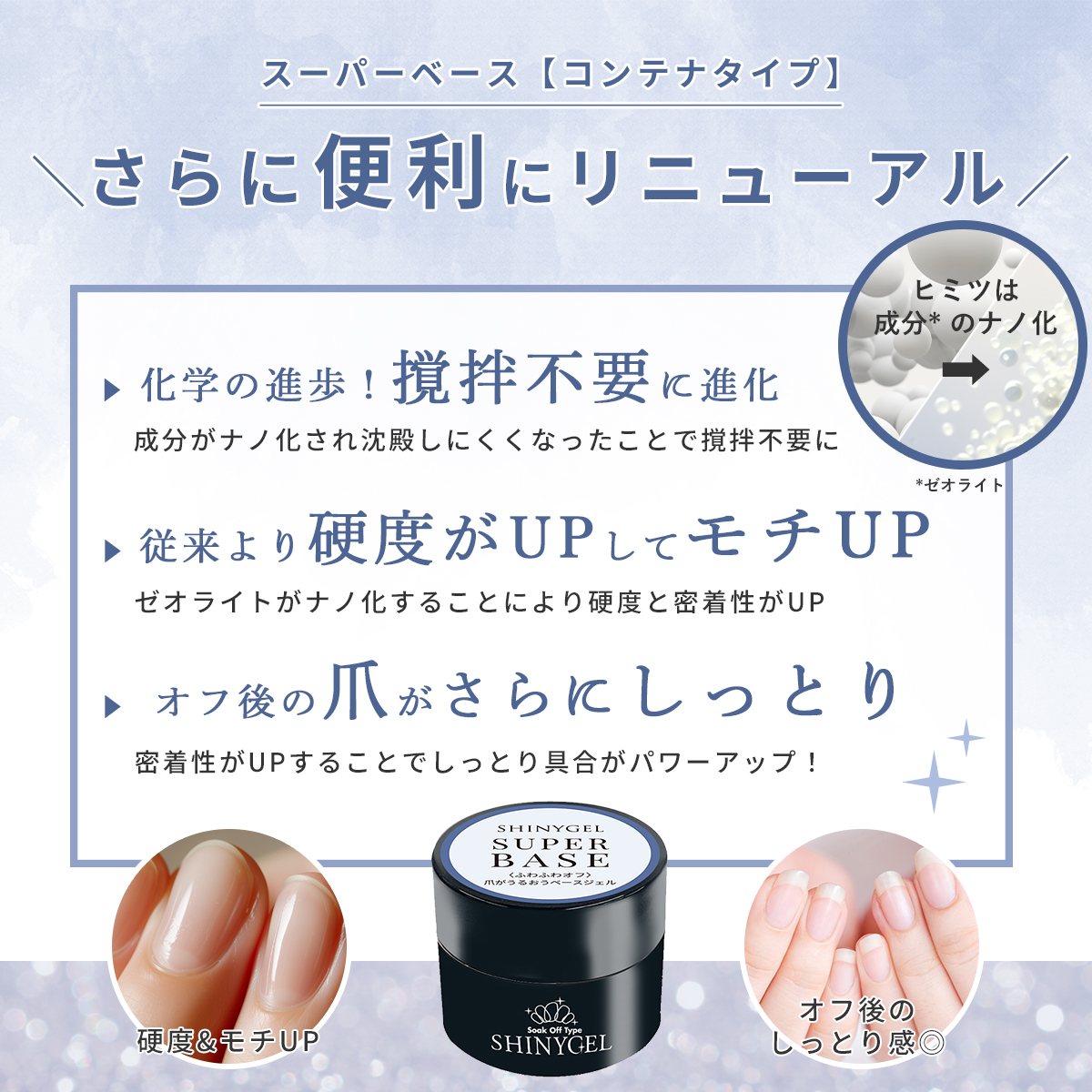 シャイニージェル 【持ち・強度・しっとり感アップ】撹拌不要スーパー