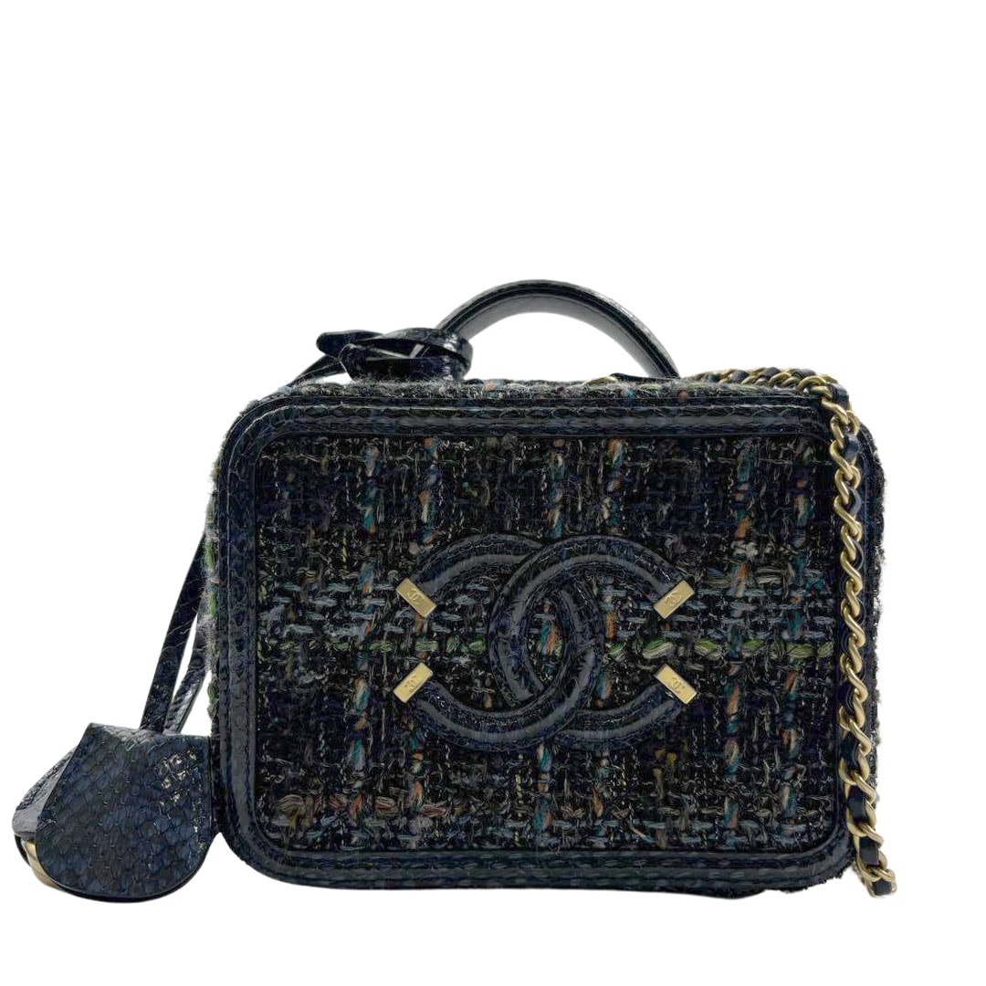 CHANEL シャネル CCフィリグリー 2WAYショルダーバッグ ツイード