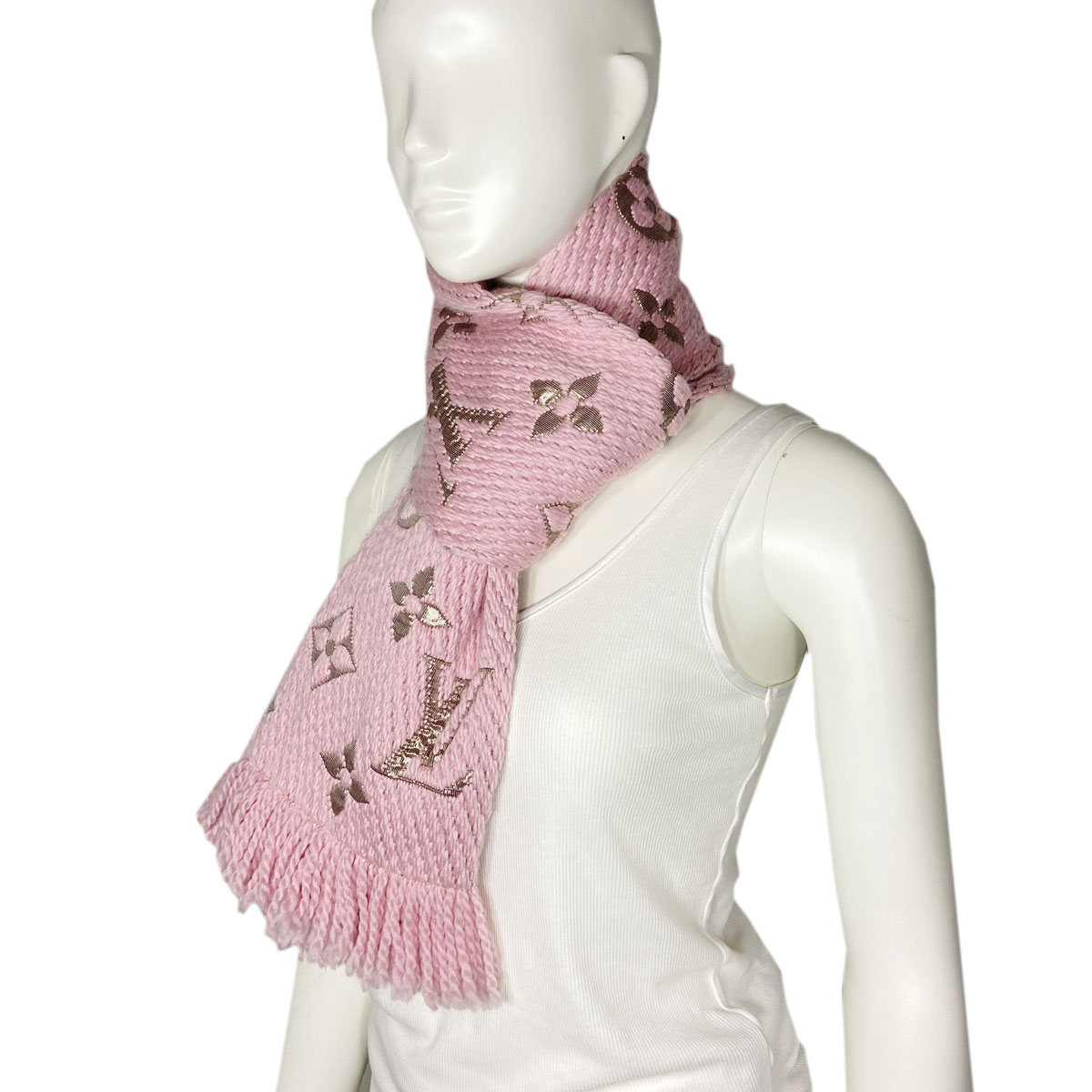 LOUIS VUITTON ルイヴィトン マフラー エシャルプ・ロゴマニアシャイン