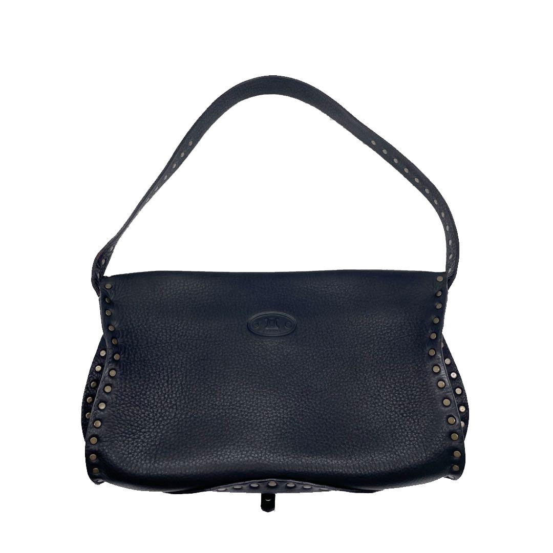 CELINE セリーヌ ワンショルダーバッグ スタッズ レザー ブラック