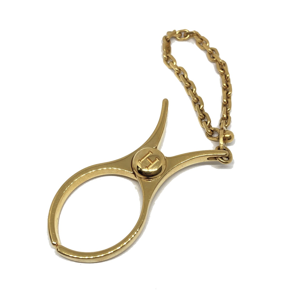 エルメス フィルー 手袋 グローブホルダー ゴールド 019561 エルメス