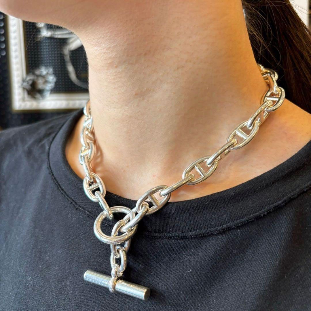 HERMES エルメス ネックレス シェーヌダンクルGM 29コマ 925 シルバー