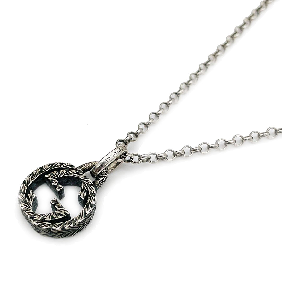 GUCCI グッチ ネックレス インターロッキングG Ag925 シルバー 455535