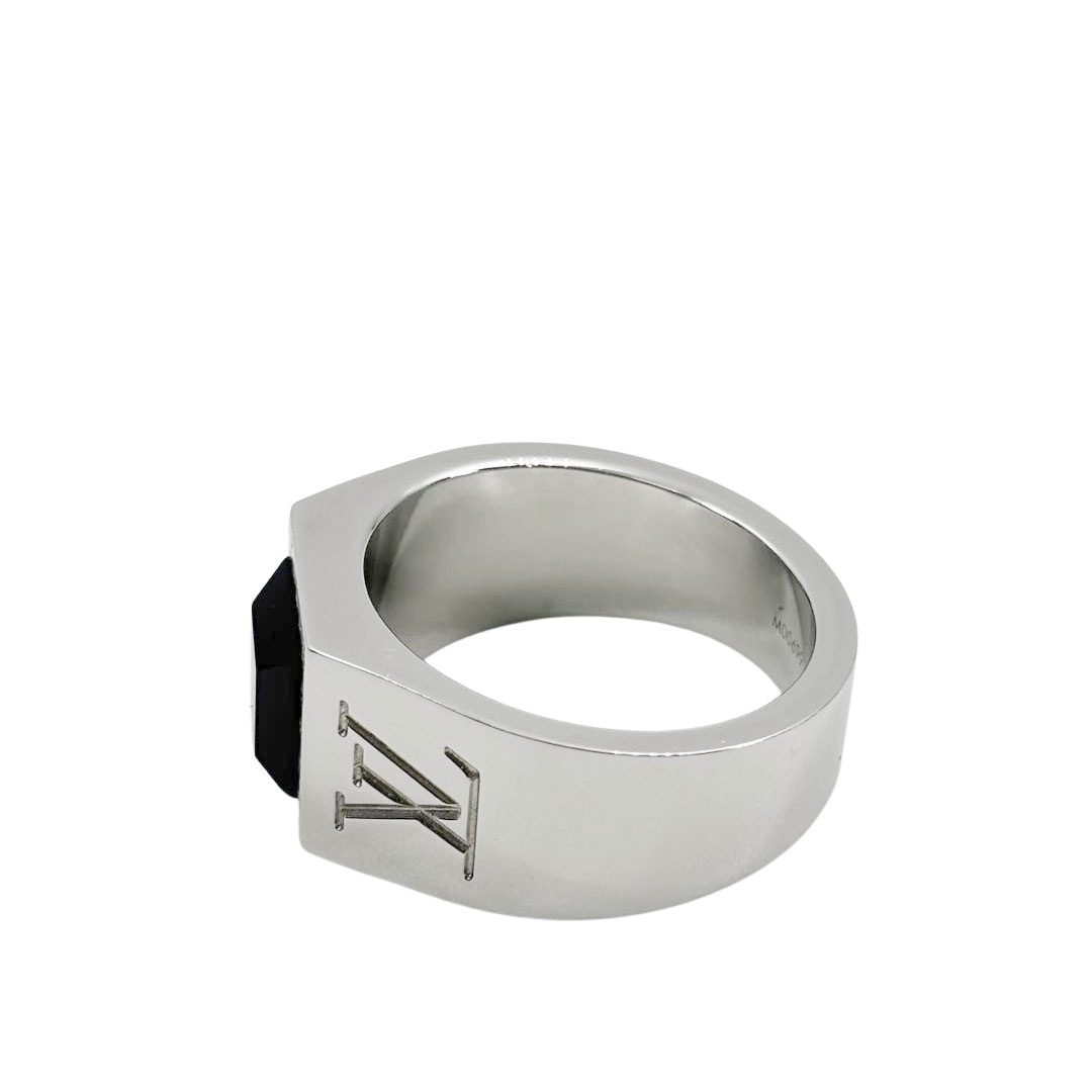 LOUIS VUITTON ルイヴィトン 指輪 リング・LV オニキス サイズL(約21号